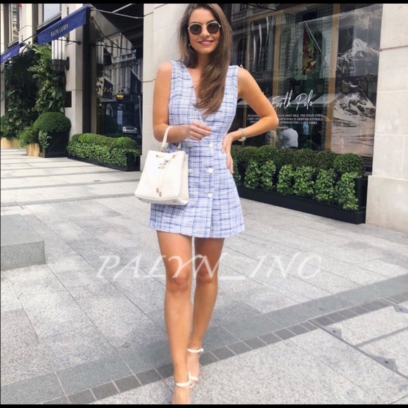 ❤️❤️NWT ZARA PLAID PINAFORE DRESS - Picture 5 of 13